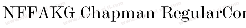 NFFAKG Chapman RegularCondensed字体转换